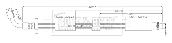 спирачен маркуч BORG & BECK         