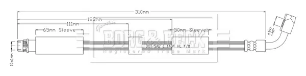 спирачен маркуч BORG & BECK         