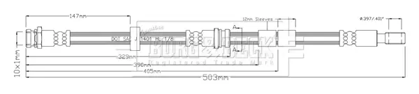 спирачен маркуч BORG & BECK         
