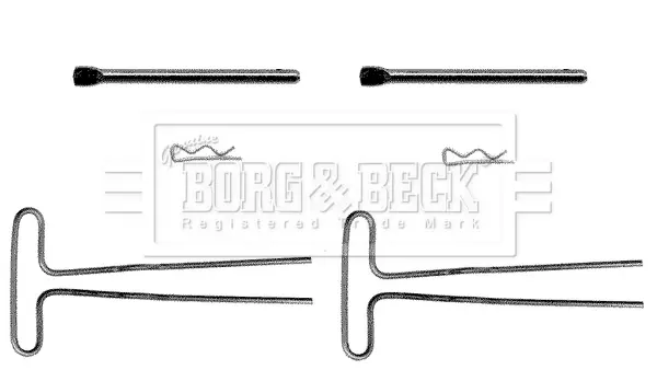комплект принадлежности, дискови накладки BORG & BECK         