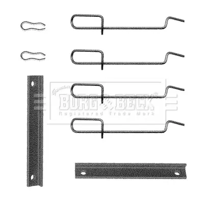 комплект принадлежности, дискови накладки BORG & BECK         