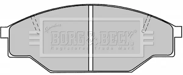 комплект спирачно феродо, дискови спирачки BORG & BECK         
