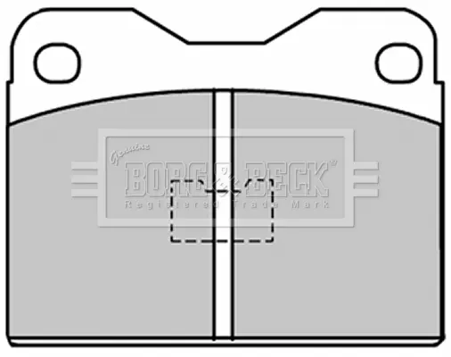 комплект спирачно феродо, дискови спирачки BORG & BECK         