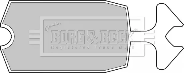 комплект спирачно феродо, дискови спирачки BORG & BECK         