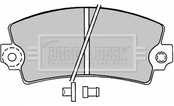Комплект спирачно феродо, дискови спирачки BORG & BECK