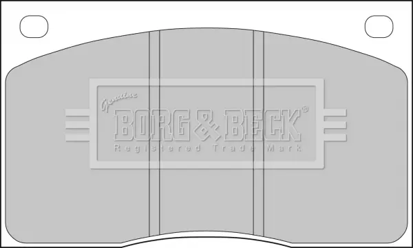 комплект спирачно феродо, дискови спирачки BORG & BECK         