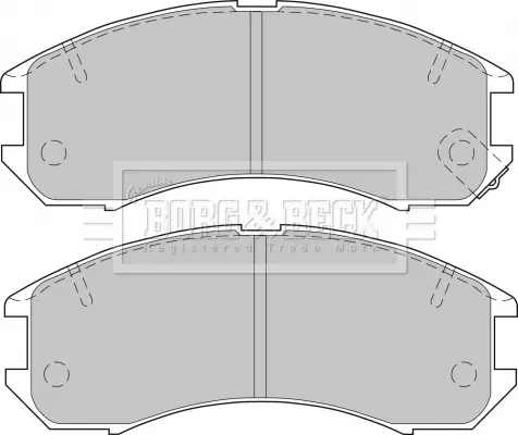 комплект спирачно феродо, дискови спирачки BORG & BECK         