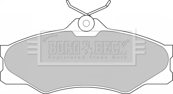 комплект спирачно феродо, дискови спирачки BORG & BECK         