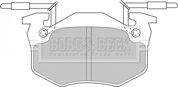 комплект спирачно феродо, дискови спирачки BORG & BECK         