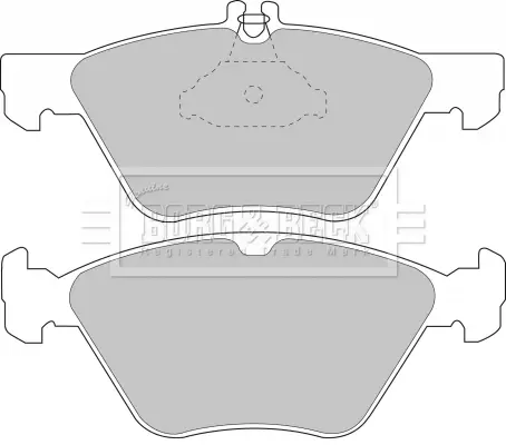 комплект спирачно феродо, дискови спирачки BORG & BECK         