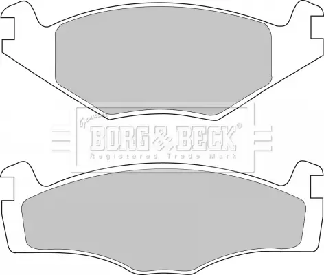 комплект спирачно феродо, дискови спирачки BORG & BECK         