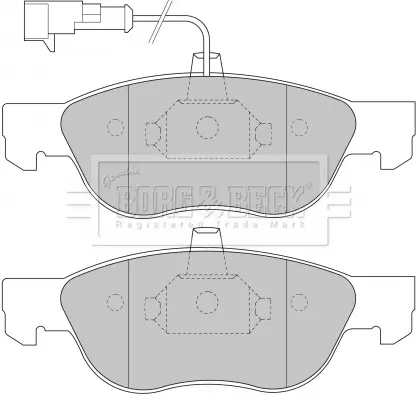 комплект спирачно феродо, дискови спирачки BORG & BECK         