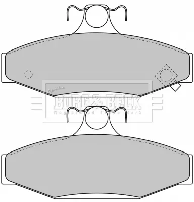 Комплект спирачно феродо, дискови спирачки BORG & BECK