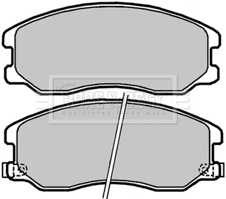 комплект спирачно феродо, дискови спирачки BORG & BECK         