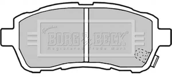 комплект спирачно феродо, дискови спирачки BORG & BECK         