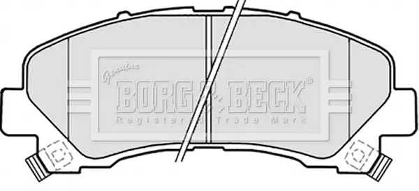 комплект спирачно феродо, дискови спирачки BORG & BECK         