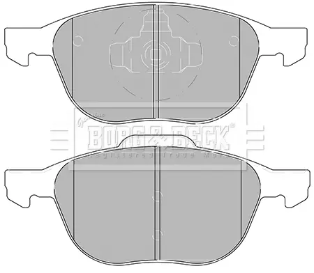 комплект спирачно феродо, дискови спирачки BORG & BECK         
