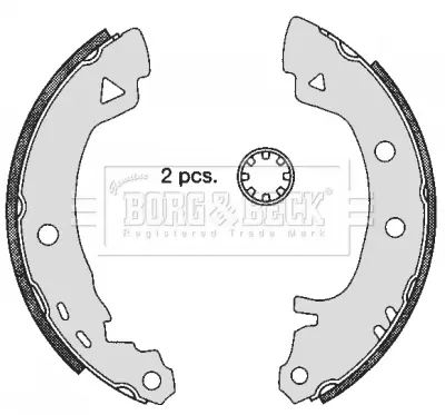 комплект спирачна челюст BORG & BECK         