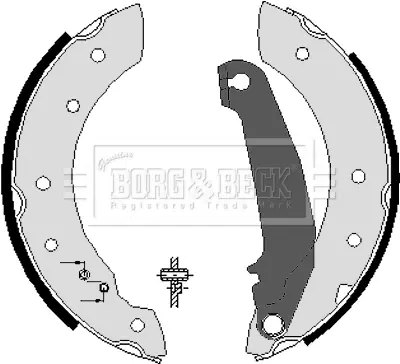 комплект спирачна челюст BORG & BECK         