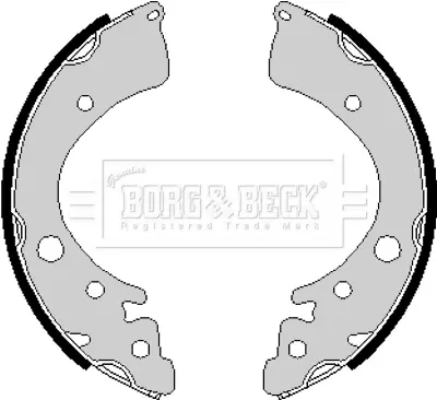 комплект спирачна челюст BORG & BECK         