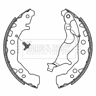 комплект спирачна челюст BORG & BECK         