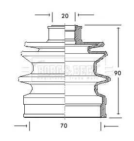 маншон, полуоска BORG & BECK         