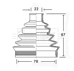 маншон, полуоска BORG & BECK         