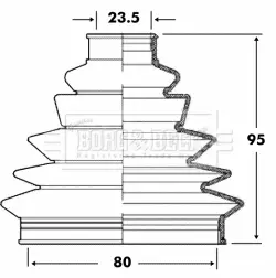 маншон, полуоска BORG & BECK         
