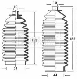 комплект маншон, кормилно управление BORG & BECK         