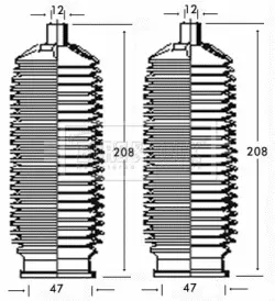 комплект маншон, кормилно управление BORG & BECK         