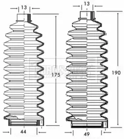 комплект маншон, кормилно управление BORG & BECK         
