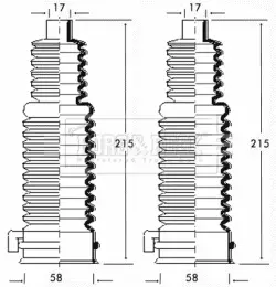 комплект маншон, кормилно управление BORG & BECK         