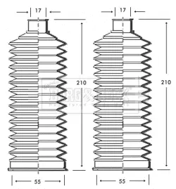 комплект маншон, кормилно управление BORG & BECK         