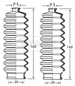 комплект маншон, кормилно управление BORG & BECK         