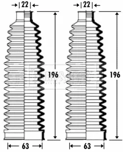 комплект маншон, кормилно управление BORG & BECK         