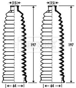 комплект маншон, кормилно управление BORG & BECK         