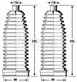 комплект маншон, кормилно управление BORG & BECK         