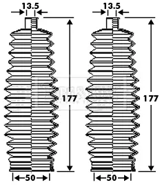 комплект маншон, кормилно управление BORG & BECK         