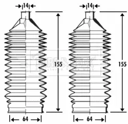 комплект маншон, кормилно управление BORG & BECK         