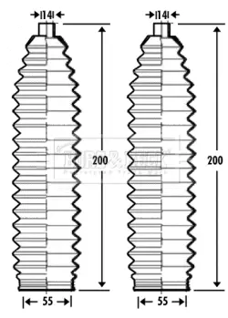 комплект маншон, кормилно управление BORG & BECK         