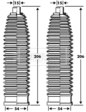 комплект маншон, кормилно управление BORG & BECK         
