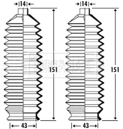 комплект маншон, кормилно управление BORG & BECK         