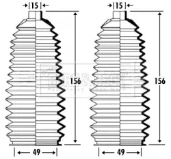 комплект маншон, кормилно управление BORG & BECK         