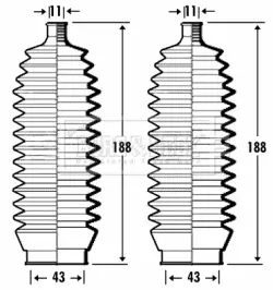 комплект маншон, кормилно управление BORG & BECK         