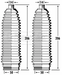 комплект маншон, кормилно управление BORG & BECK         