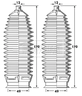 комплект маншон, кормилно управление BORG & BECK         