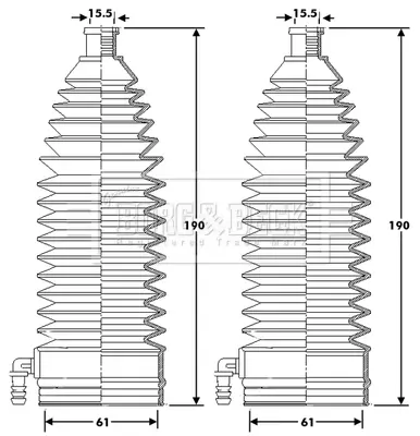 комплект маншон, кормилно управление BORG & BECK         