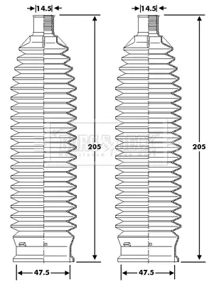 комплект маншон, кормилно управление BORG & BECK         