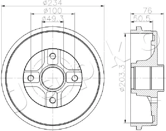 спирачен барабан JAPKO               