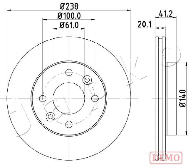 спирачен диск JAPKO               